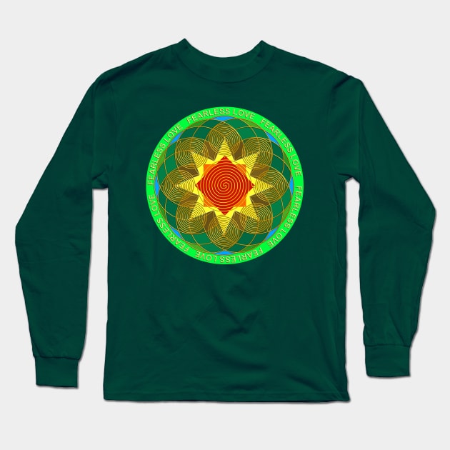 Fearless Love Energiser-Green Long Sleeve T-Shirt by inspiration4awakening